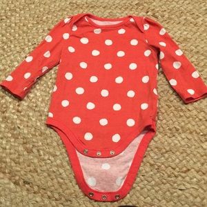 Baby Gap girls red polka dot onesie